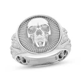 Men's Skull Ring Sterling Silver