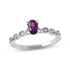 Thumbnail Image 1 of Amethyst & Diamond Ring 1/15 ct tw 10K White Gold