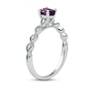 Thumbnail Image 2 of Amethyst & Diamond Ring 1/15 ct tw 10K White Gold