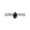 Thumbnail Image 3 of Amethyst & Diamond Ring 1/15 ct tw 10K White Gold