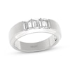 Thumbnail Image 1 of Men's THE LEO Legacy Lab-Grown Diamond Emerald-Cut Wedding Band 1 ct tw 14K White Gold