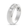 Thumbnail Image 2 of Men's THE LEO Legacy Lab-Grown Diamond Emerald-Cut Wedding Band 1 ct tw 14K White Gold