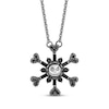 Thumbnail Image 1 of Disney Treasures The Nightmare Before Christmas Black Onyx & Diamond Snowflake Necklace 1/6 ct tw Sterling Silver 18&quot;