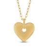 Thumbnail Image 3 of STUDIO BY KAY Diamond Textured Heart Necklace 1/10 ct tw 24K Yellow Gold Vermeil Sterling Silver 20&quot;