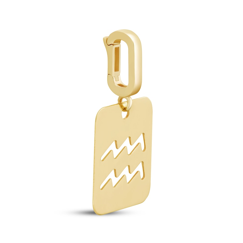 Main Image 2 of Charmed Memories Zodiac Aquarius Cutout Charm 10K Yellow Gold