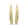 Thumbnail Image 2 of Reaura Rope Twist Crossover Hoop Earrings Repurposed 14K Yellow Gold