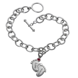 #1 Mom Charm Bracelet Sterling Silver 7