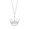 Thumbnail Image 1 of Hallmark Diamonds Crown Necklace 1/6 ct tw Sterling Silver 18&quot;