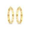 Thumbnail Image 2 of Diamond-Cut Applique Hoop Earrings 10K Yellow Gold 30mm