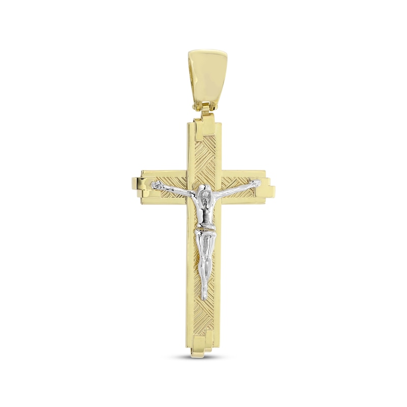 Main Image 1 of Crucifix Charm 10K Two-Tone Gold