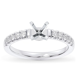 Lab-Grown Diamonds by KAY Engagement Ring Setting 1/4 ct tw 14K White Gold