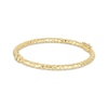 Thumbnail Image 1 of Italian Brilliance Diamond-Cut Snakeskin Bangle Bracelet 14K Yellow Gold