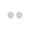 Thumbnail Image 2 of Diamond Halo Stud Earrings 1/4 ct tw 10K White Gold