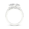 Thumbnail Image 3 of Toi et Moi Princess & Round-Cut Lab-Created Diamond Engagement ring 3-1/4 ct tw 14K White Gold