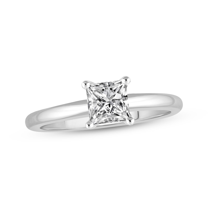 Main Image 1 of Lab-Grown Diamonds by KAY Princess-Cut Solitaire Engagement Ring 3/4 ct tw 14K White Gold (F/SI2)