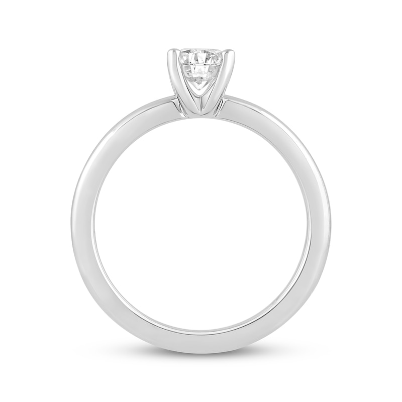 Lab-Grown Diamonds by KAY Oval-Cut Solitaire Engagement Ring 3/4 ct tw 14K White Gold (F/SI2)