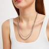 Thumbnail Image 4 of Solid Layered Foxtail Chain & Snake Chain Necklace Stainless Steel 20.75&quot;