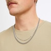 Thumbnail Image 5 of Solid Layered Foxtail Chain & Snake Chain Necklace Stainless Steel 20.75&quot;