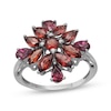 Thumbnail Image 0 of Marquise, Pear & Round-Cut Garnet Fashion Ring Sterling Silver