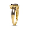 Thumbnail Image 1 of Le Vian Multi-Diamond Pear Halo Ring 1 ct tw 14K Honey Gold