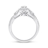 Thumbnail Image 2 of Memories Moments Magic Round-Cut Diamond Three-Stone Halo Engagement Ring 1 ct tw 14K White Gold