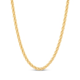 Hollow Diamond-Cut Infinity Chain Necklace 3.5mm 10K Yellow Gold 18&quot;