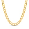 Thumbnail Image 1 of Solid Diamond-Cut Concave Curb Chain Necklace 11mm 14K Yellow Gold 24&quot;