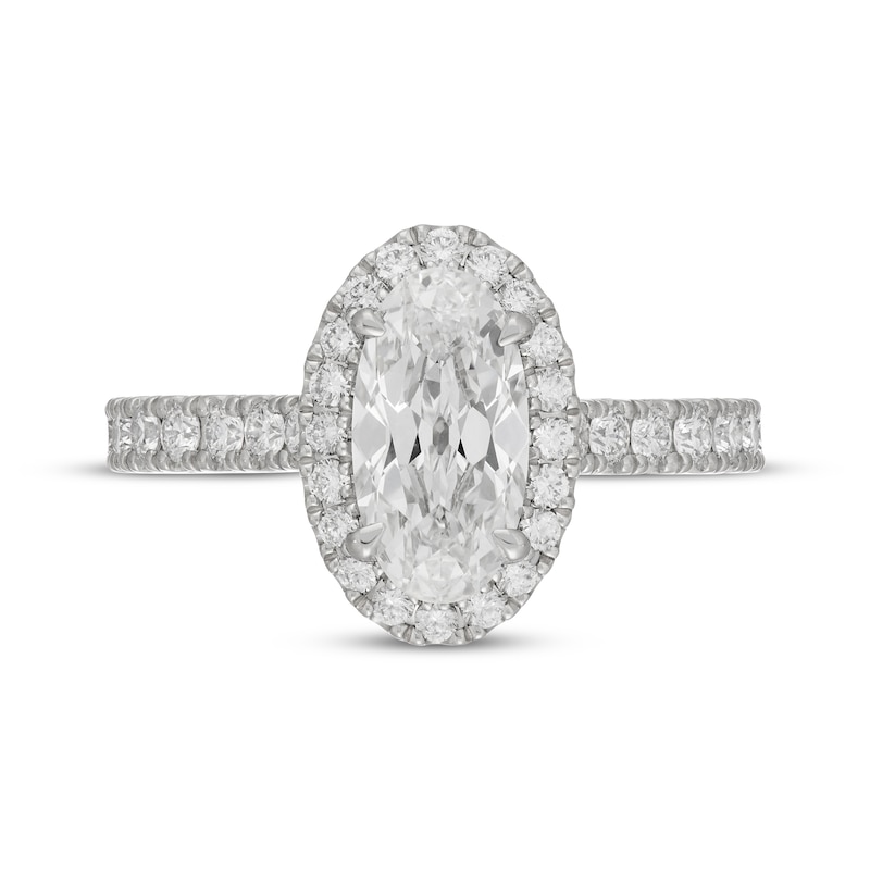 Neil Lane Artistry Heritage Oval-Cut Lab-Created Diamond Halo Engagement Ring 2-1/3 ct tw Platinum