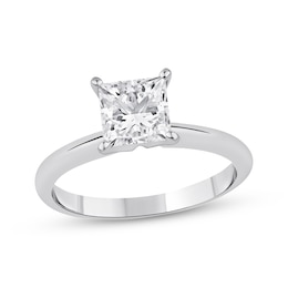 Now + Forever Lab-Grown Diamonds Princess-Cut Solitaire Engagement Ring 1-1/4 ct tw 14K White Gold (I/SI2)