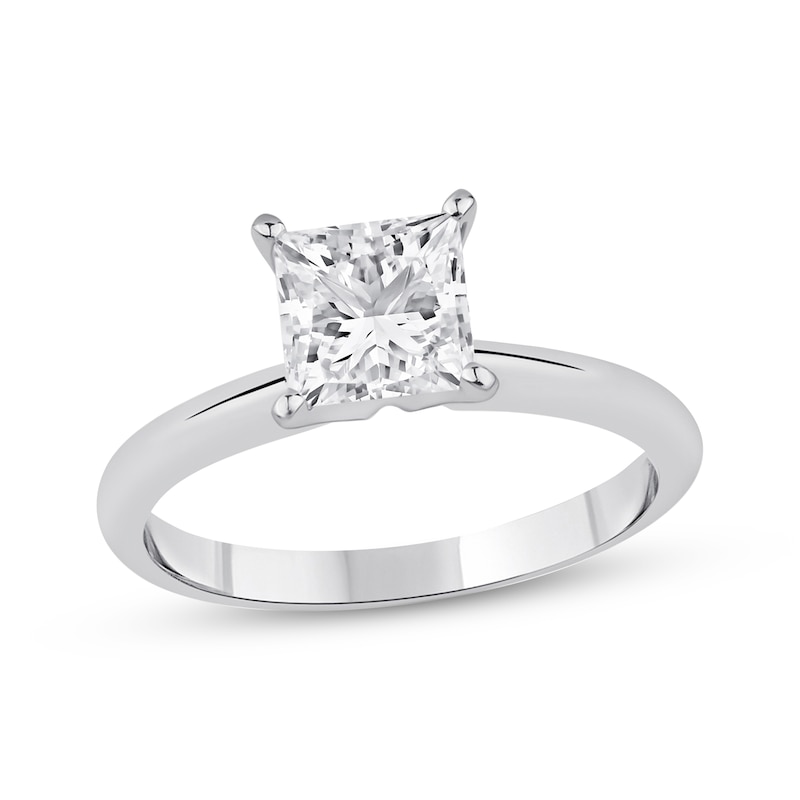 Lab-Created Diamonds by KAY Princess-Cut Solitaire Engagement Ring 1-1/4 ct tw 14K White Gold (I/SI2)