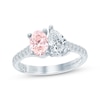 Thumbnail Image 0 of Monique Lhuillier Bliss Peach-Pink & White Lab-Grown Diamond Engagement Ring 1-5/8 ct tw 18K White Gold