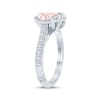 Thumbnail Image 1 of Monique Lhuillier Bliss Peach-Pink & White Lab-Grown Diamond Engagement Ring 1-5/8 ct tw 18K White Gold