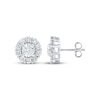 Thumbnail Image 1 of KAY Lab-Grown Diamonds Halo Stud Earrings 3 ct tw 10K White Gold