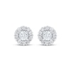 Thumbnail Image 2 of Lab-Grown Diamonds by KAY Halo Stud Earrings 3 ct tw 10K White Gold