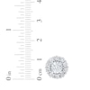 Thumbnail Image 4 of KAY Lab-Grown Diamonds Halo Stud Earrings 3 ct tw 10K White Gold