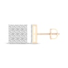 Thumbnail Image 3 of Men's Multi-Diamond Square Stud Earrings 1 ct tw 10K Yellow Gold