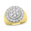 Thumbnail Image 0 of Men's Diamond Circle Ring 3/4 ct tw Round-cut 10K Yellow Gold