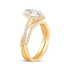 Thumbnail Image 2 of Lab-Grown Diamonds by KAY Marquise-Cut Twist Shank Bridal Set 1-1/3 ct tw 14K Yellow Gold