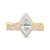 Thumbnail Image 3 of Lab-Grown Diamonds by KAY Marquise-Cut Twist Shank Bridal Set 1-1/3 ct tw 14K Yellow Gold