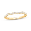 Thumbnail Image 1 of Lab-Grown diamonds by KAY Contoured Wedding Band 1/8 ct tw 14K Yellow Gold