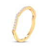 Thumbnail Image 2 of Lab-Grown diamonds by KAY Contoured Wedding Band 1/8 ct tw 14K Yellow Gold