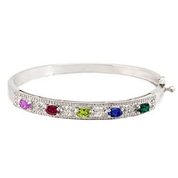 Birthstone Bangle Bracelet