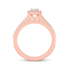 Thumbnail Image 2 of Round-Cut Diamond Halo Engagement Ring 1/4 ct tw 10K Rose Gold