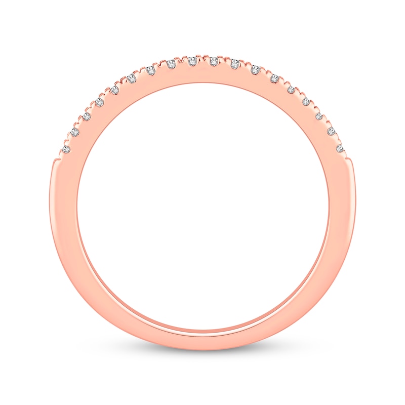 Main Image 3 of Diamond Wedding Band 1/10 ct tw 10K Rose Gold