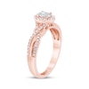 Thumbnail Image 2 of THE LEO First Light Diamond Oval-Cut Halo Twist Shank Engagement Ring 5/8 ct tw 14K Rose Gold