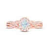 Thumbnail Image 3 of THE LEO First Light Diamond Oval-Cut Halo Twist Shank Engagement Ring 5/8 ct tw 14K Rose Gold