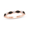 Thumbnail Image 1 of Black & White Diamond Anniversary Band 1/4 ct tw 10K Rose Gold