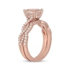 Thumbnail Image 2 of Neil Lane Pear-Shaped Morganite & Diamond Twist Shank Bridal Set 1/2 ct tw 14K Rose Gold