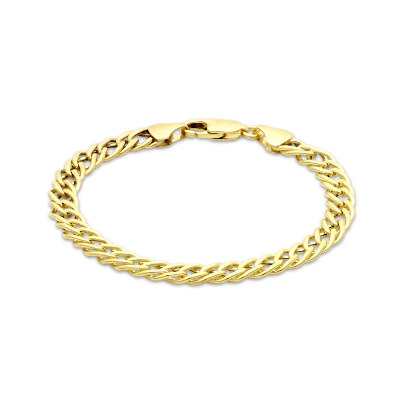 Semi-Solid Curb Chain Bracelet 6.1mm 10K Yellow Gold 8.5