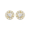 Thumbnail Image 2 of Children's Cubic Zirconia Halo Stud Earrings 14K Yellow Gold